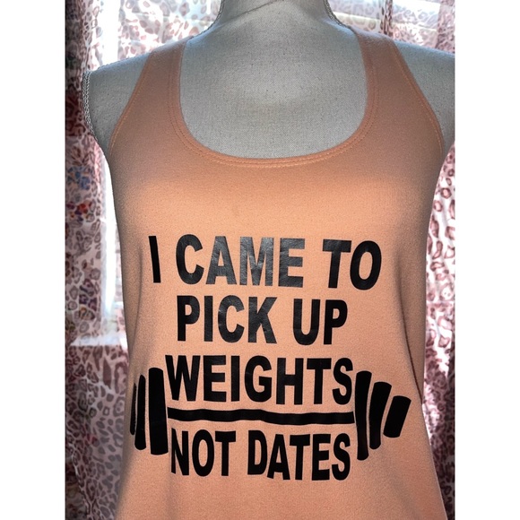 Weights Not Dates Orange Tank Top 🧡 - Picture 5 of 17